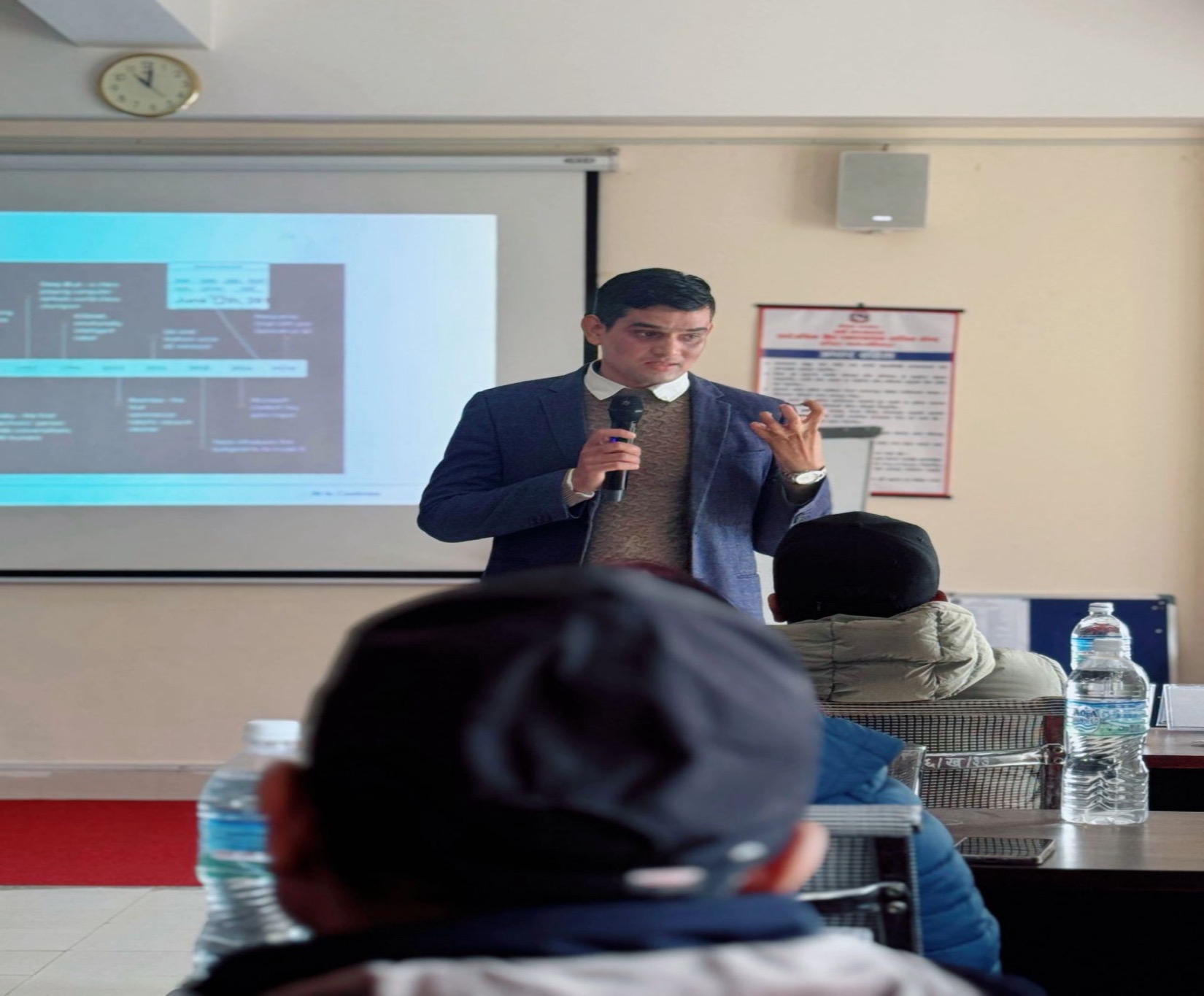 Presenting on 'Data Analytics and AI in Customs' at the Public Finance Management Training Center, Kathmandu, Nepal 2024