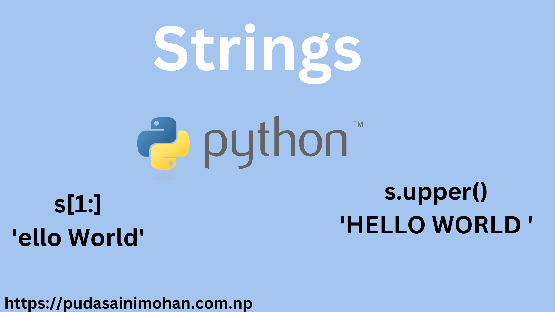 An Introduction To Strings In Python | Mohan Pudasaini